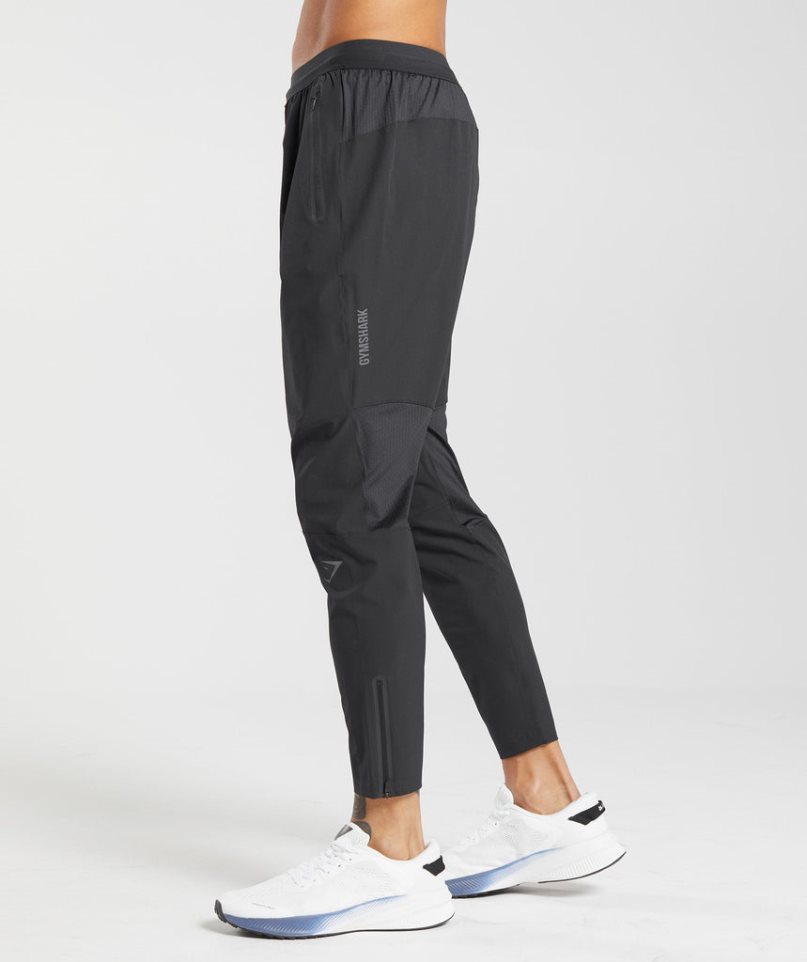 Men's Gymshark Hybrid Woven Jogger Black | CA N0AD13